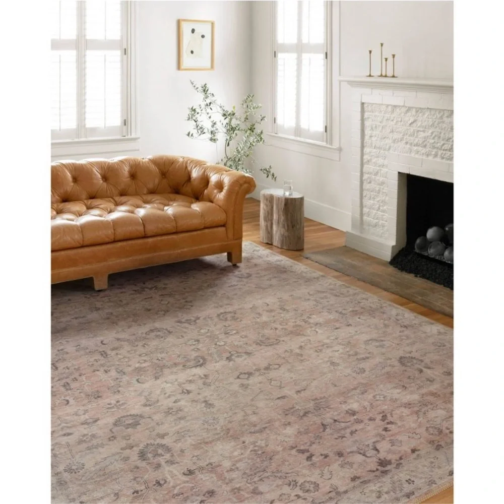 LOLOI NEW Hathaway mid century modern medallion rug -blush -2x5